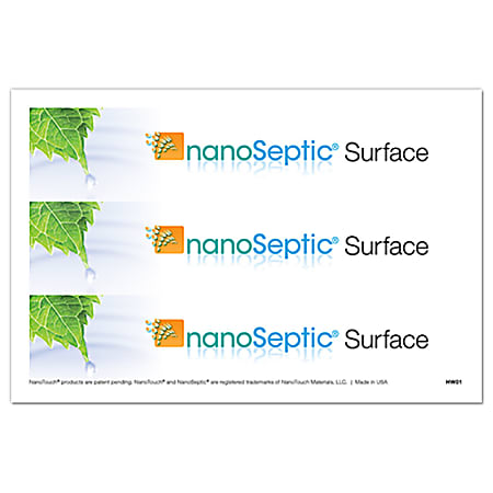 Nanoseptic Door Handle Wraps, 4" x 6", Multicolor, Pack Of 25 Wraps