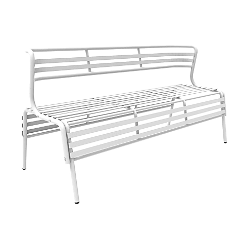 Safco® CoGo™ Indoor/Outdoor Bench With Back, White