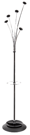 Alba Festival 5-Peg Coat Stand, 74", Chrome