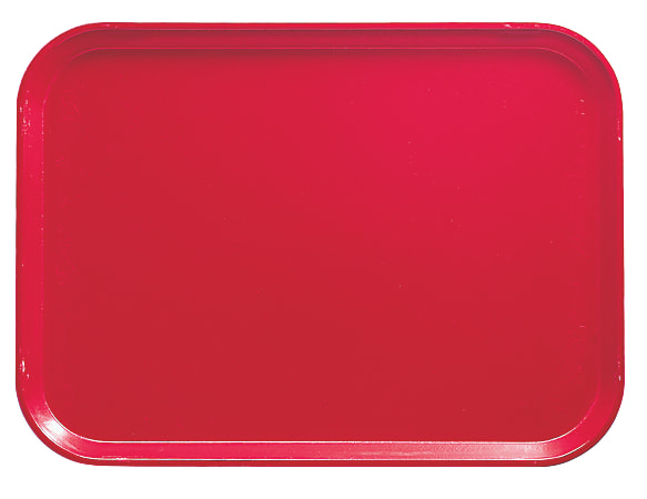 Cambro Camtray Rectangular Serving Trays, 14" x 18", Cambro Red, Pack Of 12 Trays