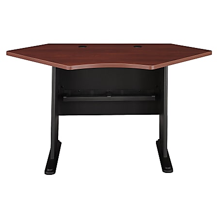 Bush Business Furniture Office Advantage Corner Desk 42"W, Hansen Cherry/Galaxy, Premium Installation