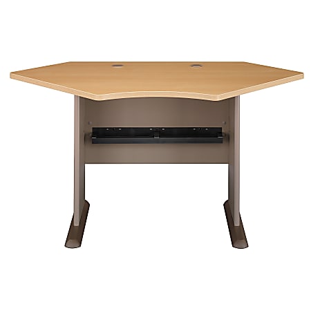 Bush Business Furniture Office Advantage Corner Desk 42"W, Light Oak/Sage, Premium Installation