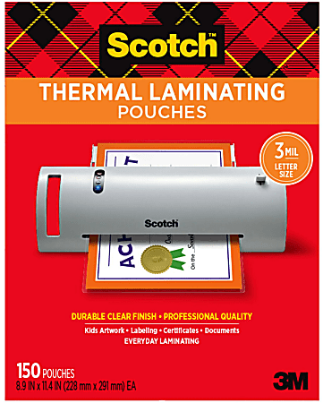 Scotch™ Thermal Laminating Pouches TP3854-150, 8-9/10" x