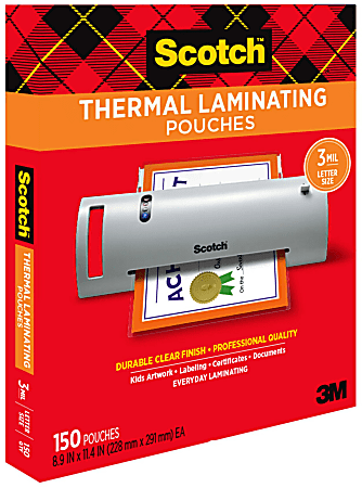 Scotch Thermal Laminating Pouches, 25 Pack Laminating Sheets, 3