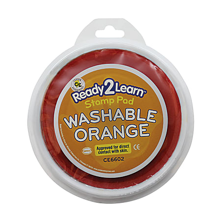 Ready 2 Learn Jumbo Washable Stamp Pad, Orange, Pack Of 6