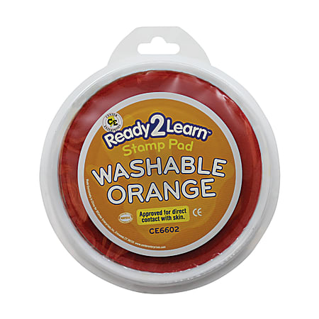 Ready 2 Learn® Jumbo Washable Stamp Pad, Orange, Pack of 6