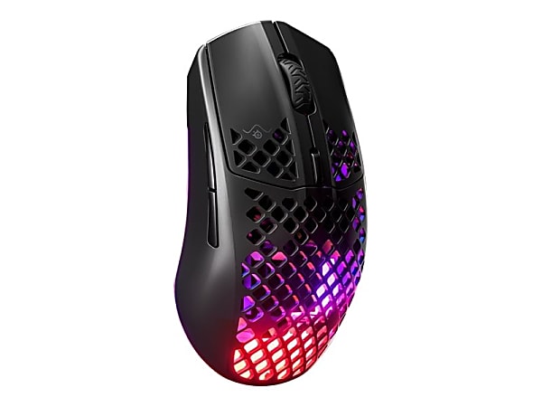 SteelSeries Aerox 3 WIRELESS - Mouse - ergonomic - right-handed - optical - 6 buttons - wireless, wired - USB, 2.4 GHz, Bluetooth 5.0 - USB-C wireless receiver - matte black