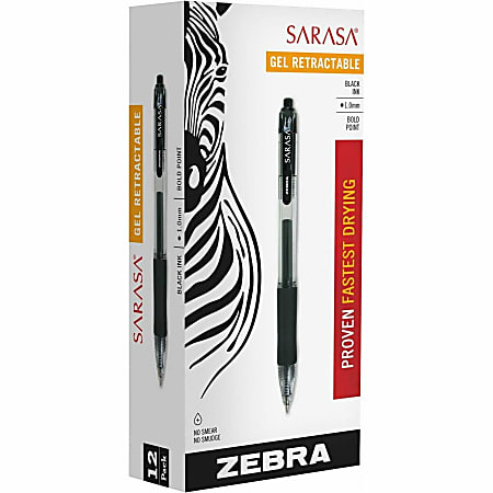 Zebra Sarasa Clip Gel Pen - 1.0 mm - Black