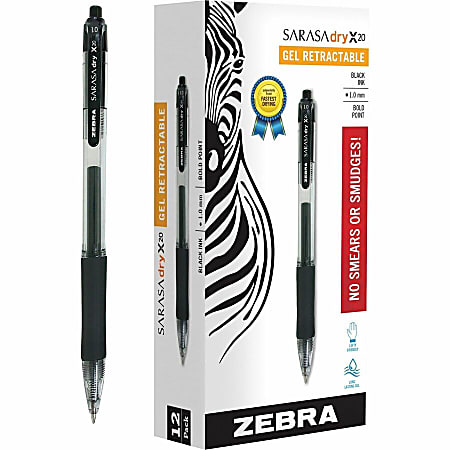 Zebra gel pens top
