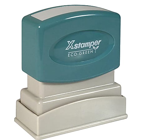 Xstamper&reg; One-Color Title Stamp, Pre-Inked, "Approved", Blue