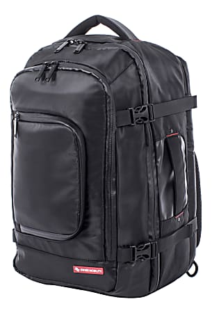Swiss Mobility Haven Convertible Backpack With 15.6" Laptop Pocket, Black
