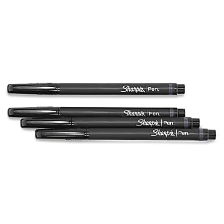 Sharpie Fine Point Pens Fine Point Black Barrels Black Ink Pack Of 12 -  Office Depot