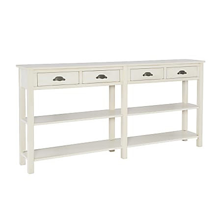 Powell Morais Console Table, 34-1/2"H x 72"W x 12-1/8"D, Cream