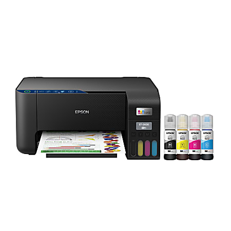 Epson® EcoTank ET-2400 Wireless Inkjet All-In-One Cartridge-Free Supertank Color Printer