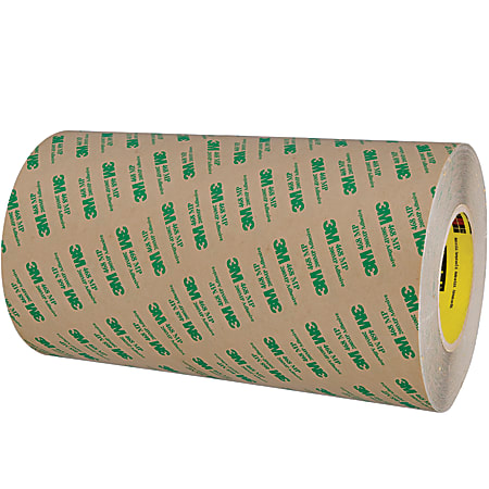 3M™ 468MP Adhesive Transfer Tape, 3" Core, 12" x 60 Yd., Clear