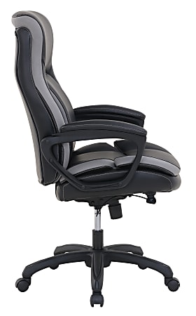Shaquille ONeal Amphion Ergonomic Bonded Leather High Back Executive Office Chair Black Office Depot