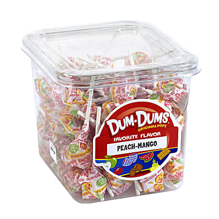 Dum Dum Lollipops, Peach Mango, 1-Lb Tub