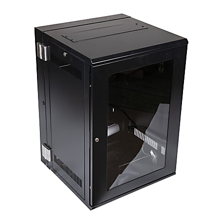 Vericom High-Density VW4-618118U Swing-Out Wall-Mount Cabinet, 24”, Black