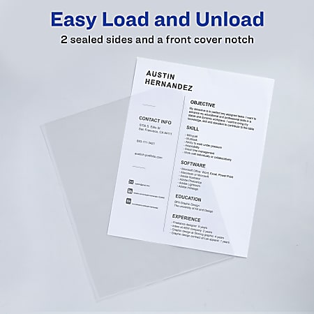 Clear Vinyl Add-a-Page Insert Sleeves (Box of 50) - Plastic Sales & Service
