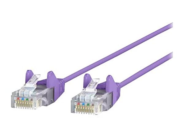 Belkin Cat.6 UTP Patch Network Cable - 1 ft Category 6 Network Cable for Network Device - First End: 1 x RJ-45 Network - Male - Second End: 1 x RJ-45 Network - Male - Patch Cable - 28 AWG - Purple
