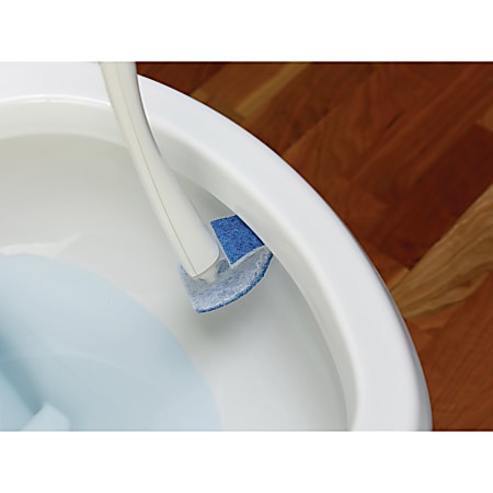 Scotch Brite Disposable Toilet Scrubber Refills WhiteBlue Box Of 10 -  Office Depot