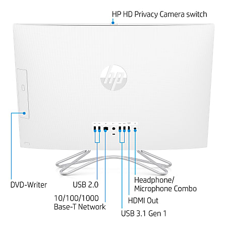 HP 24 f0030 All In One PC 23.8 Full HD Touch Screen AMD A6 Dual
