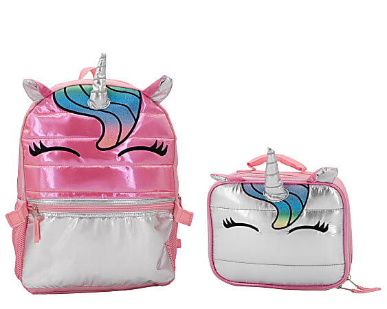 Pink metallic shop backpack
