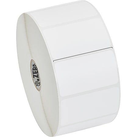 Zebra Label Paper, LJ9257, 2 1/4" x 1 1/4" Direct Thermal Zebra Z™Select 4000D, Roll Of 2,100 Labels