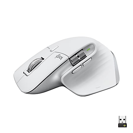 kilometer fjerkræ Hospital Logitech MX Master 3S Wireless Performance Mouse with Ultra fast Scrolling  Pale Gray Ergo 8K DPI Track on Glass Quiet Clicks - Office Depot