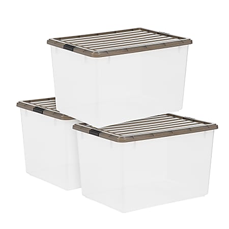 Iris Box, 144 Qt, Gray, Pack Of 3 Boxes