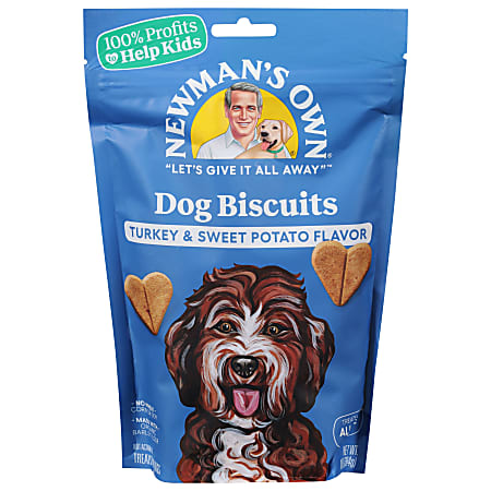 Newman's Own Dog Biscuits, Turkey & Sweet Potato, 10 Oz, Total Qty 6