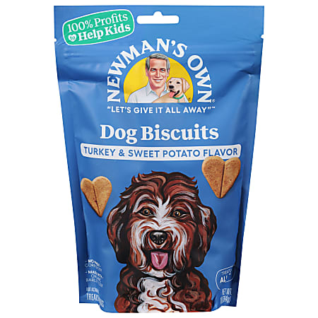Newman's Own Dog Biscuits, Turkey & Sweet Potato, 10 Oz, Total Qty 6