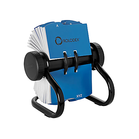 Rolodex® Rotary Business Card File, 400-Card Capacity, Black