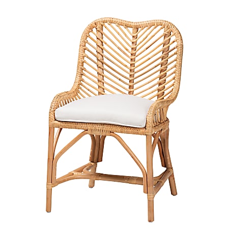 bali & pari Arween Rattan Dining Accent Chair, Natural Brown