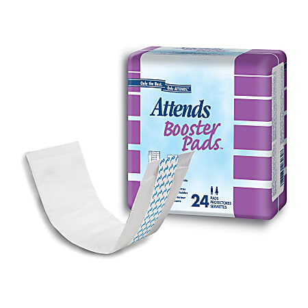 Attends® Booster Pads™, 3 3/4" x 11 1/2", Box Of 24