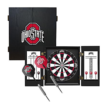 Imperial NCAA Fan's Choice Dartboard Set, 21-1/2”H x 19-3/4”W x 3-1/2”D, Ohio State University