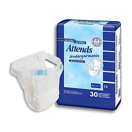 Attends® Belted Undergarments, 1"-54", Box Of 30
