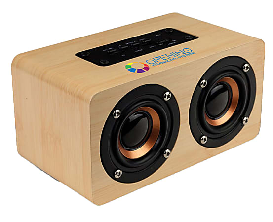 Custom Double Dip Wireless Speaker, Natural Wood 