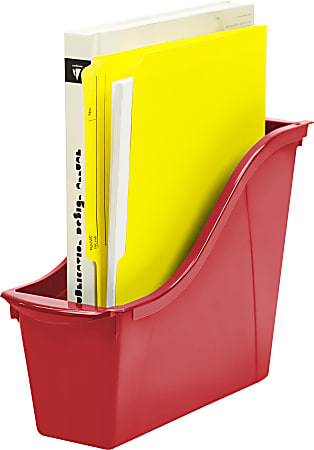Storex Book Bin Set Medium Size Red Carton Of 6 - Office Depot