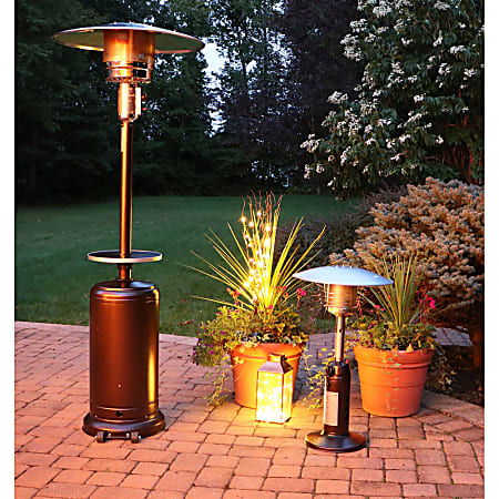 fire sense umbrella patio heater Dust Head Cover for the Telescoping Offset Pole Mounted Infrared Heaters Enjoy year SUNHEAT Round Black Portable Propane