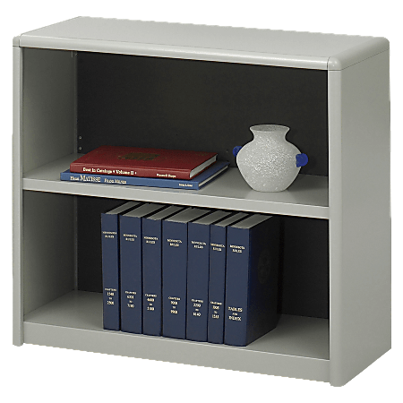 Safco® Value Mate® Steel Modular Shelving Bookcase, 2 Shelves, 28"H x 31-3/4"W x 13-1/2"D, Gray