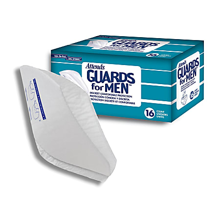 Attends® Guards for Men™, Unisize, Box Of 16