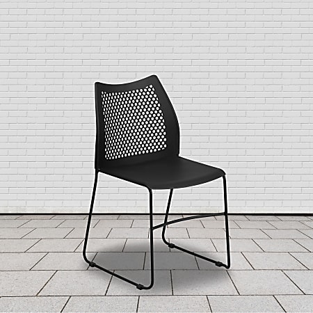 Flash Furniture HERCULES Series Stack Chairs, Black, Set