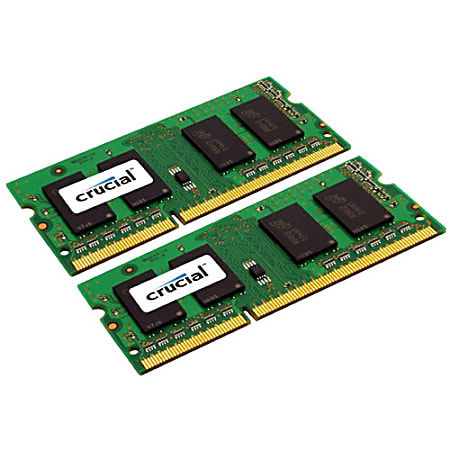 Crucial 8GB (2 x 4 GB) DDR3 SDRAM Memory Module - For Notebook, Desktop PC - 8 GB (2 x 4GB) - DDR3-1333/PC3-10600 DDR3 SDRAM - 1333 MHz - CL9 - 1.35 V - Non-ECC - Unbuffered - 204-pin - SoDIMM - Lifetime Warranty