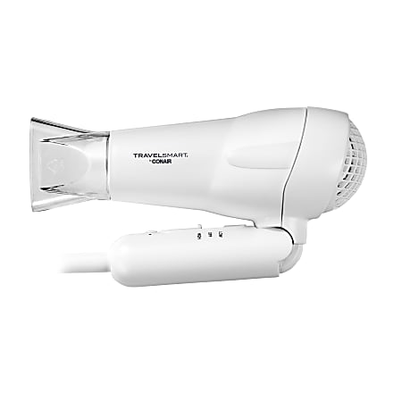 TravelSmart® By Conair 1200W Tourmaline Ceramic Hair Dryer, White