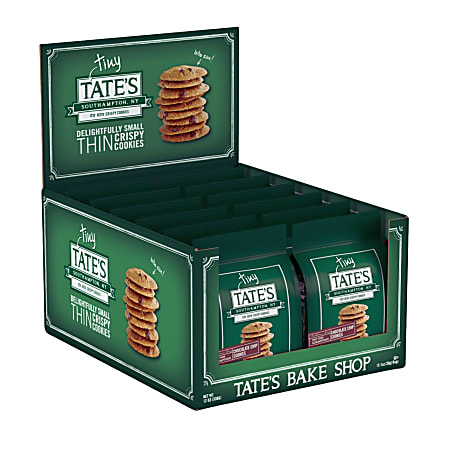 Tate's Bake Shop Tiny Tate's Chocolate Chip Cookies, 1 Oz, Pack Of 12 Bags