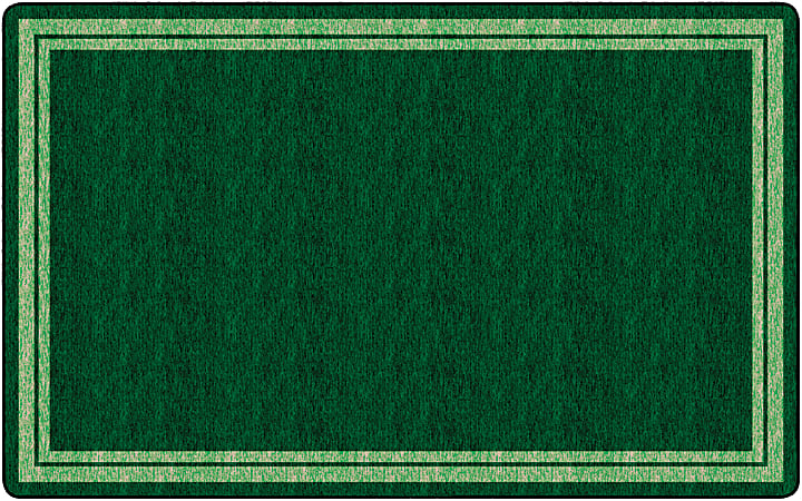 Flagship Carpets Double-Border Rectangular Rug, 90" x 144", Clover Green