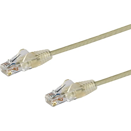 StarTech.com 3ft CAT6 Cable - Slim CAT6 Patch Cord - Gray - Snagless RJ45 Connectors - Gigabit Ethernet Cable - 28 AWG - LSZH (N6PAT3GRS)