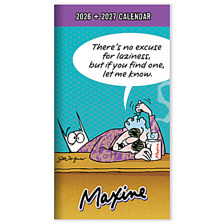 2026-2027 TF Publishing 2-Year Humor Monthly Pocket Planner, 3-1/2" x 6-1/2", Maxine, January 2026 To December 2027