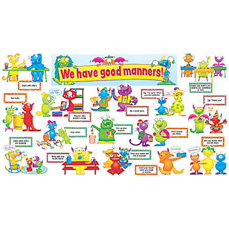 Scholastic Good Manners Monsters Mini Bulletin Board